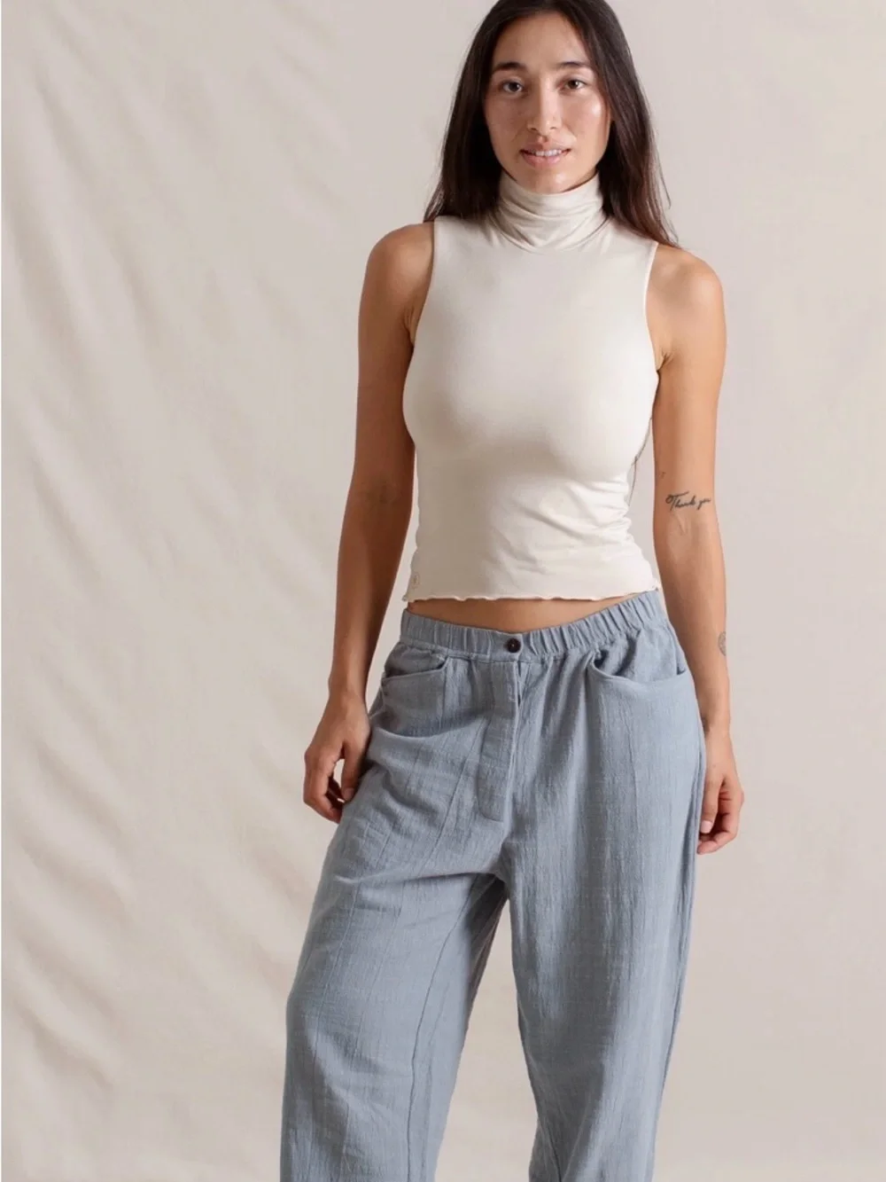 Indigo Luna Hitomi Muse Collection Ritual Top in Pearl, S - Picture 3 of 5